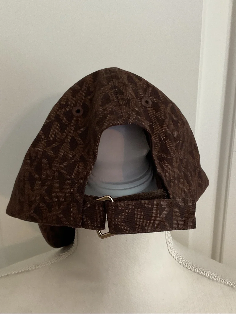 Michael Kors Dark Brown Monogram Baseball Cap
